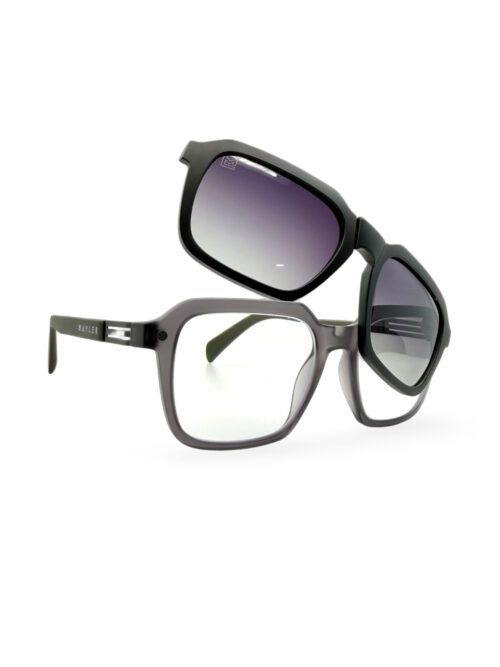 Zostera Black. Gafas Graduadas CLIP-ON magnético polarizado