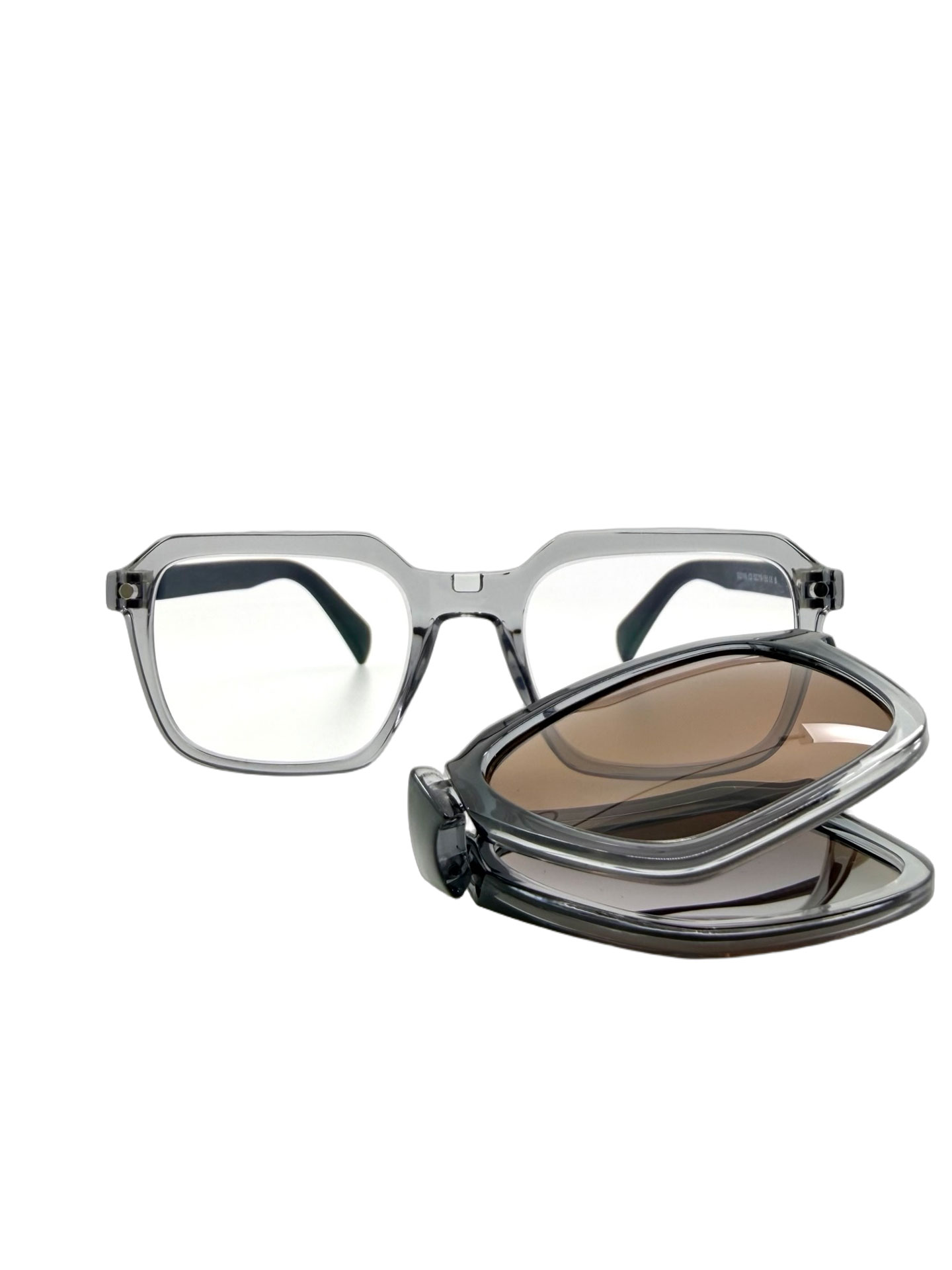 Zostera Gray. Gafas Graduadas CLIP-ON magnético polarizado